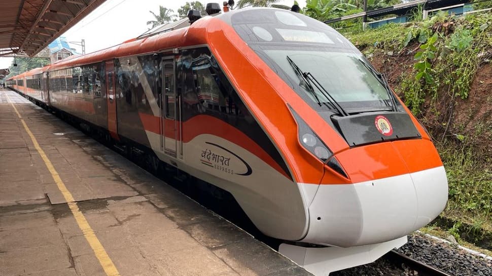 Indias 1st Saffron Coloured Kasaragod-Thiruvananthapuram Vande Bharat Express Flagged Off