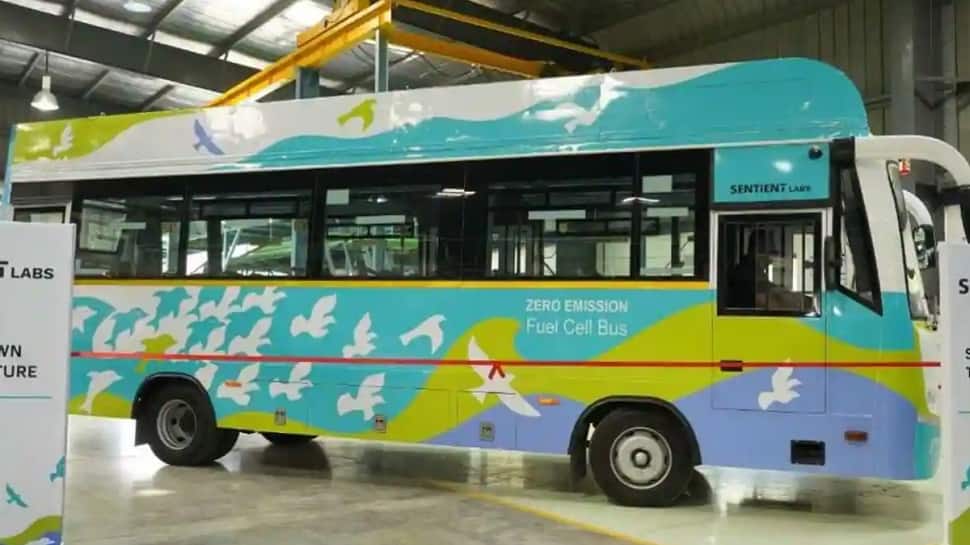Indias First Fuel Cell Hydrogen Bus Flagged Off By Hardeep Singh Puri In Delhi